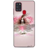 Y.Liva-2020 (Sakura) Samsung Galaxy A21s Kılıf Silikon Kapak Desenli