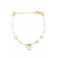 Kelebek Boncuk Bileklik - İnci Beyaz