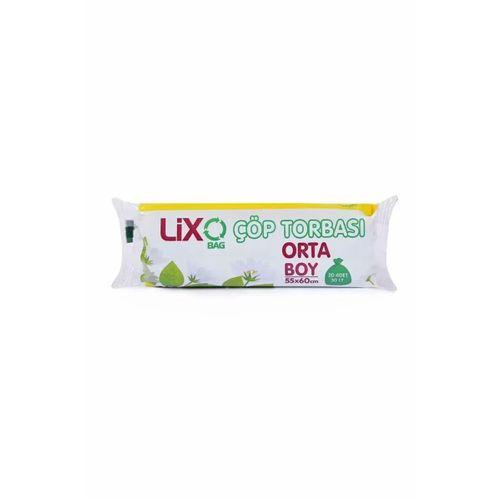 Orta Boy Çöp Torbası 55 x 60 cm 20 Li Rulo x 1 Paket = 20 Adet (Mavi)