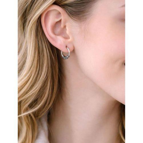 925 Ayar Girit Halka Gümüş Küpe 16 mm