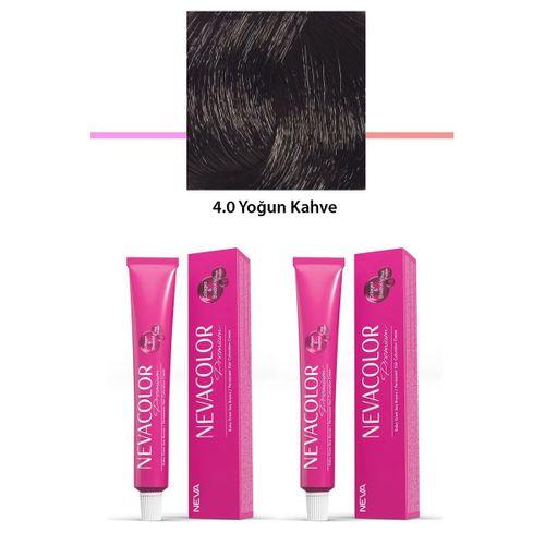 2 li Set Premium 4.0 Yoğun Kahve - Kalıcı Krem Saç Boyası 2 X 50 g Tüp