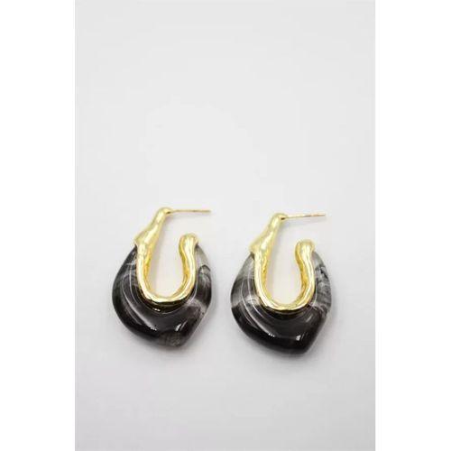 Akrilik Küpe - Siyah