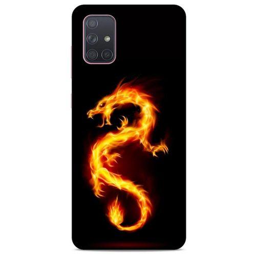 Samsung Galaxy A71 Kılıf Dragons (26) Tpu Silikon Kılıf Tatoo Ateş Ejderhası
