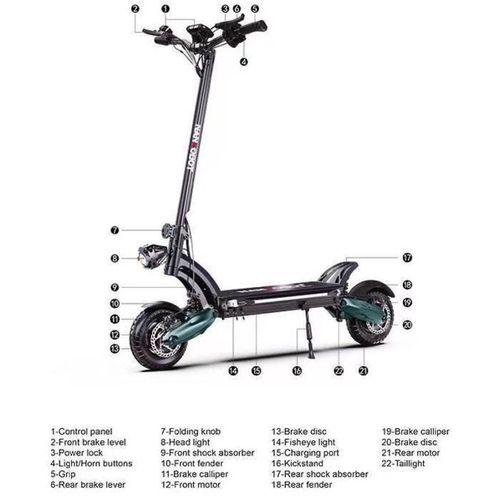 Elektrikli Scooter 2000w Amortisörlü Fırtına Sway