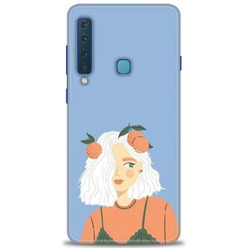 Samsung Galaxy A9 2018 Kılıf HD Baskılı Kılıf - Beyaz Saçlı Kız + Tam Ekran Koruyucu