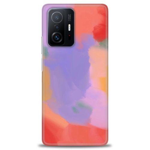 Xiaomi Mi 11T Kılıf HD Baskılı Kılıf - Kırmızı + Tam Ekran Koruyucu