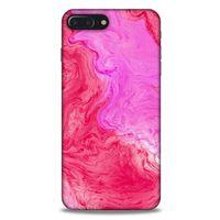 Apple Iphone 7 Plus Uyumlu Kılıf Pembe Delisi (11) Tam Koruma Mermer