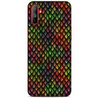 Oppo Realme C3 Kılıf Dragons (6) Silikon Kılıf Ejderha Skin Çok Renkli