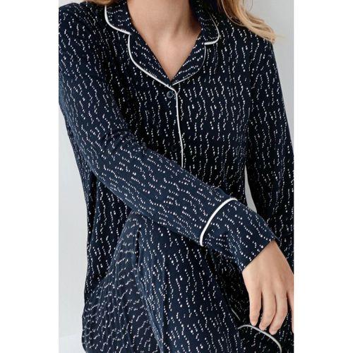 Arnetta 3430-s Kadın Gömlek Yaka Pijama Takımı