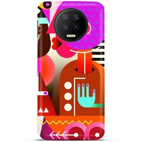 Lopard İnfinix Note 7 Uyumlu Kılıf Soyut Sanat (16) Desenli Kalın Kılıf