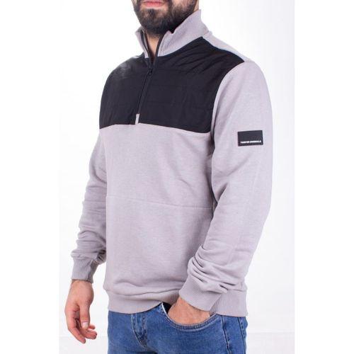 Twister 1908 Gri Yarım Fermuarlı Dik Yaka Erkek Sweatshirt