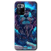 Potkal Hediye Fabrikası Poco x3 GT Kılıf HD Desen Baskılı Arka Kapak - Neon Aslan