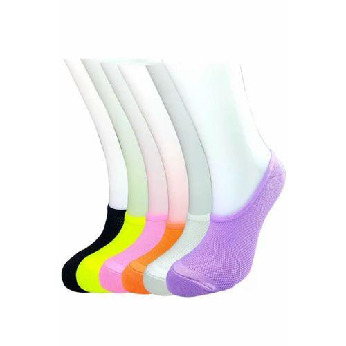 6 Adet Canlı Renk Kadın Spor Babet Çorap