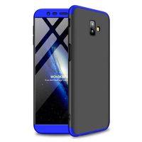 Samsung Galaxy J6 Plus Uyumlu Kılıf Koruyucu Sert Double Dip Protective Siyah-Mavi