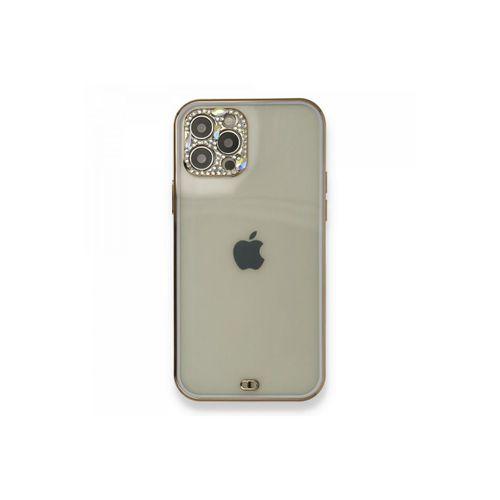 Newface iPhone 12 Pro Kılıf Liva Taşlı Silikon - Mor