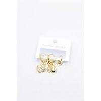 3'lü Yonca Küpe - Altın