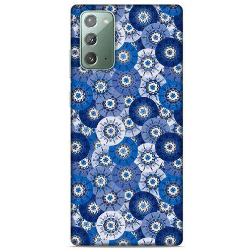 Samsung Galaxy Note 20 Uyumlu Kılıf Mavi Delisi (37) Silicone Cover Daireler