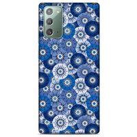 Samsung Galaxy Note 20 Uyumlu Kılıf Mavi Delisi (37) Silicone Cover Daireler