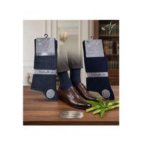 Beylice Desenli Bambu Dikişsiz Erkek Çorabı -sıkmayan Lastik- Tavşan Kulağı Kavrayan Topuk 12 Adet