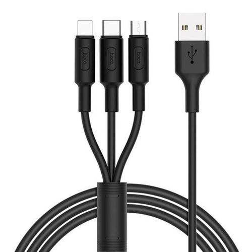 Hoco X25 3in1 Usb Şarj ve Data Kablosu 1m