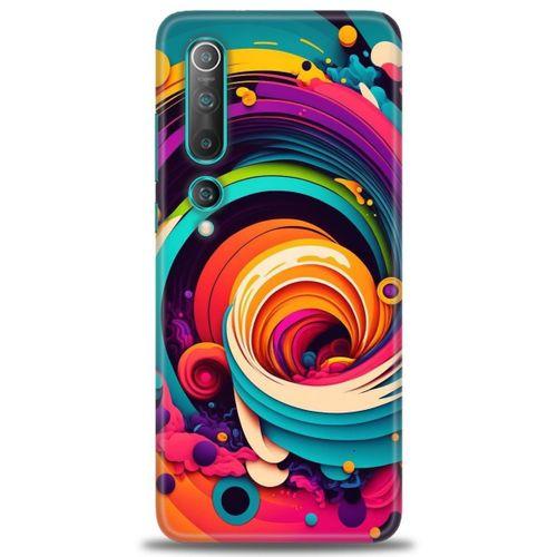 Xiaomi Mi 10 Kılıf HD Baskılı Kılıf - Renk Hortumu + Tam Ekran Koruyucu