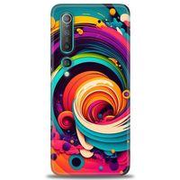 Xiaomi Mi 10 Kılıf HD Baskılı Kılıf - Renk Hortumu + Tam Ekran Koruyucu