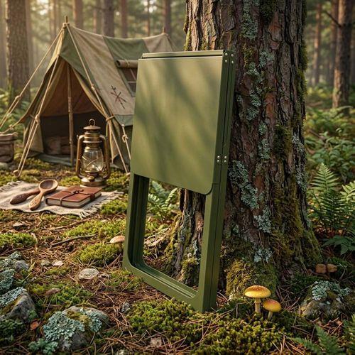 FiWays AXIS™ V2 XL Haki Metal Büyük Kamp Masası, 1mm Çelik Gövde, Katlanır Çantalı Outdoor Sehpa