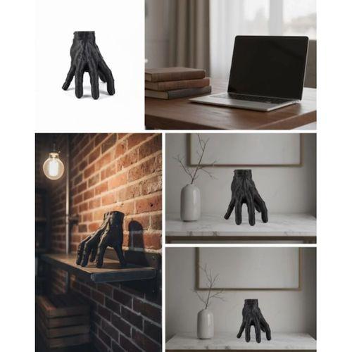 3d Siyah El Dekoratif Biblo 17x16 Cm Modern Ve Şık Tasarım