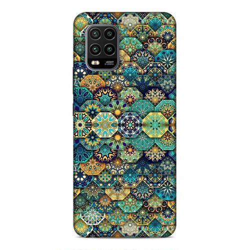 Xiaomi Mi 10 Lite Kılıf Sekizgen Motifler Arka Kapak Silikon Koruma Full Koruyucu