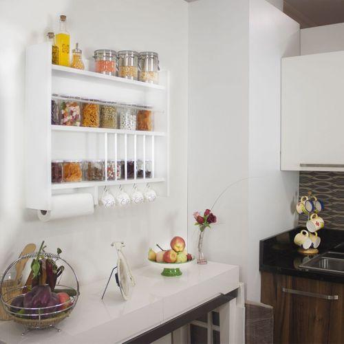 Ahşap Mutfak Dolabı Terek Rafı Bahratlık Mutfak Düzenleyici