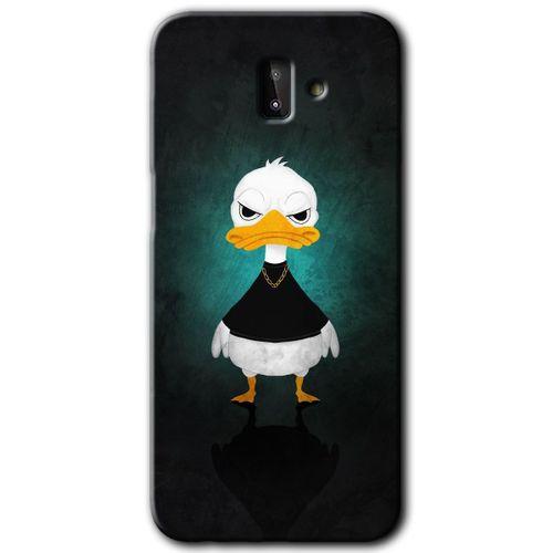 Galaxy J8 Kılıf HD Desen Baskılı Arka Kapak - Angry Duck