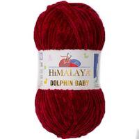 Himalaya Dolphin Baby Kadife Örgü İpi 80322 - Bordo