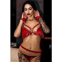 Püsküllü Göğüs Ve Popadan Baglamalı Kelepçe Takım - Brf896