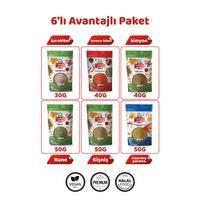 6’lı Avantajlı Gurme Baharat Seti Karabiber30, Pul Biber40, Kimyon40, Nane50, Kişniş50,Kızarmış Patates Baharat50 gr