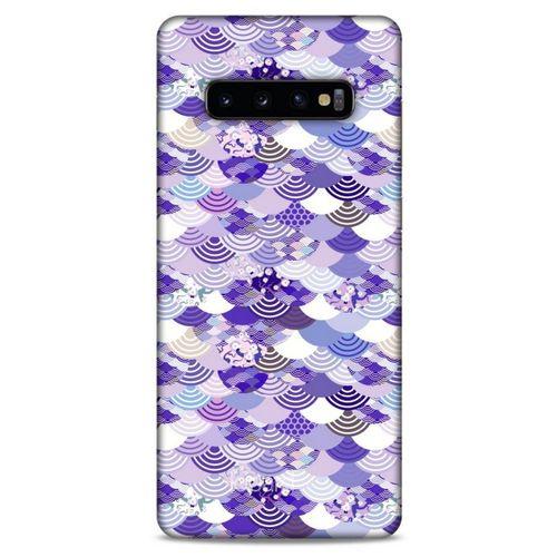 Samsung Galaxy S10 Plus Kılıf Pastel Renkler (15) Antişok Kılıf Mor Beyaz