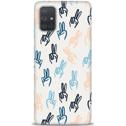 Samsung Galaxy A71 Kılıf HD Baskılı Kılıf - Tavşan Kulağı + Tam Ekran Koruyucu