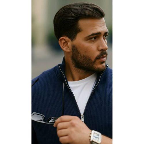 Erkek Balıkçı Zip Yaka Uzun Kollu Triko