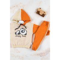 Panda Desenli Kapişonlu Erkek Bebek Takımı