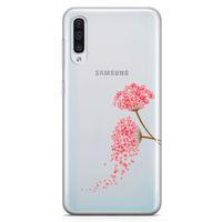 Samsung Galaxy A50 Kılıf Hüzünlü Ortanca Arka Kapak Koruma Desenli Full Koruyucu
