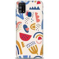 Samsung Galaxy M31 Kılıf HD Baskılı Kılıf - Çizim + Tam Ekran Koruyucu