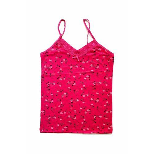 5 Adet Kadın Askılı Desenli Atlet Dantelli Empirme Pamuklu Penye D1-5