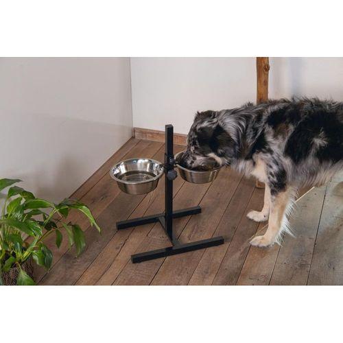 Beeztees Köpek İkili Mama Su Kabı, Ayaklı, Paslamaz Çelik, 25cm, 2x2,5L