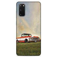 Lopard Samsung Galaxy S20 Uyumlu Kılıf PickUpX (29) Arka Koruma Kılıfı Turuncu Beyaz