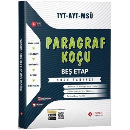 TYT AYT MSÜ Paragraf Koçu Beş Etap Soru Bankası Sonuç Yayınları