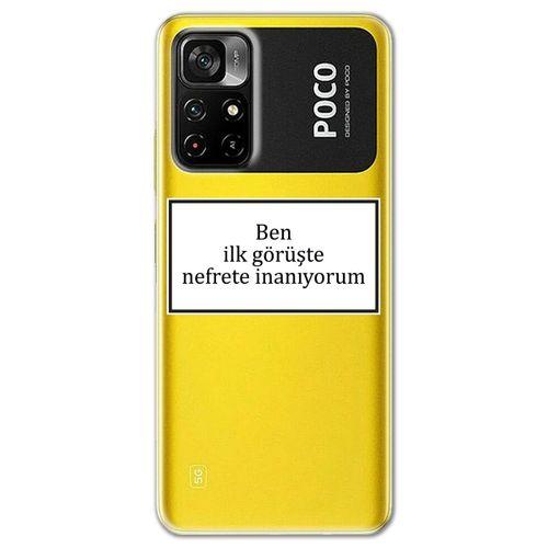 Xiaomi Poco M4 Pro 5G Kılıf HD Yazı Baskılı Silikon Arka Kapak - Yazı 13