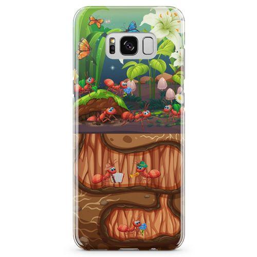 Samsung Galaxy S8 Kılıf Karınca Yuvası Arka Kapak Koruma Desenli Full Koruyucu