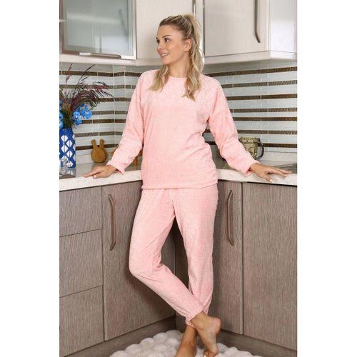 Kadın Kadife Pijama Takım Pembe