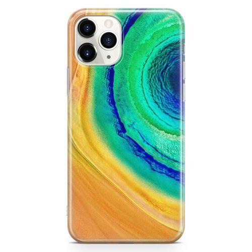 Apple iPhone 11 Pro Max Kılıf Yeşil Göl Arka Kapak Koruma Desenli Full Koruyucu