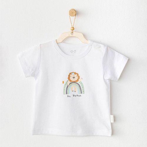 Andywawa AC25977 Casual Bebek Tişört White