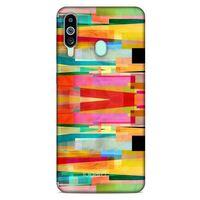 Samsung Galaxy M40 Kılıf Pastel Renkler (21) Koruyucu Kapak Yeşil Kırmızı